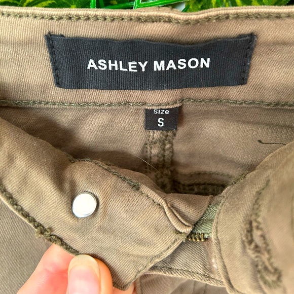Army Green Mini Skirt - Picture 2 of 5